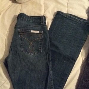 Calvin Klein Flared Leg Dark Jeans